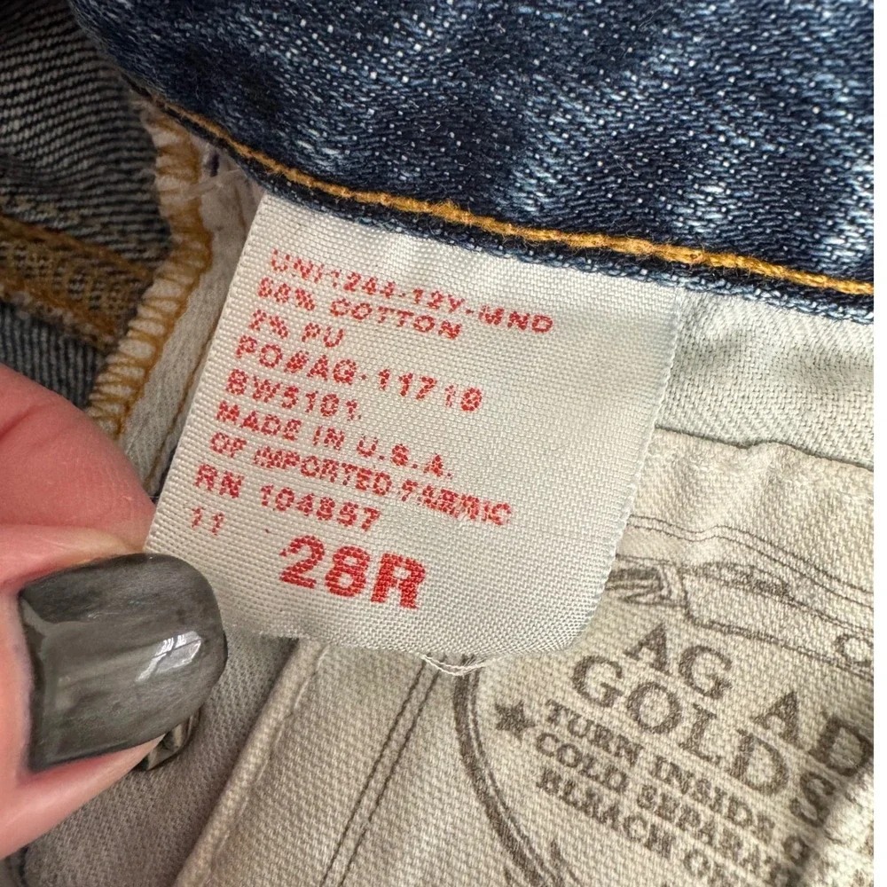 Adriano Goldschmied Premiere Skinny Straight Distressed‎ Jeans Medium Wash 28
